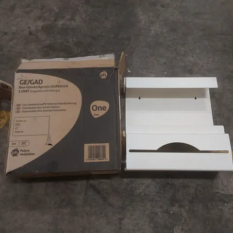 BOXED GLOVE AND APRON DUO DISPENSER