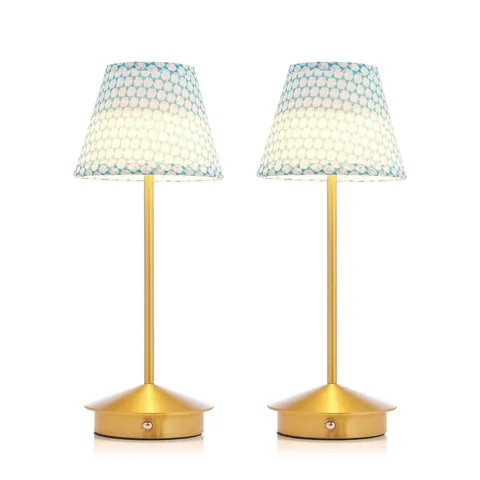 HOME STORIES SET OF TWO 2 IN 1 LAMPS WITH REMOVABLE LAMPSHADE
