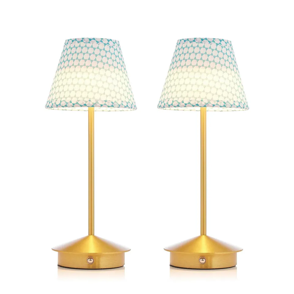 HOME STORIES SET OF TWO 2 IN 1 LAMPS WITH REMOVABLE LAMPSHADE