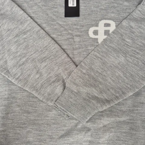 EGO LONG SLEEVE JUMPER IN GREY SIZE MEDIUM