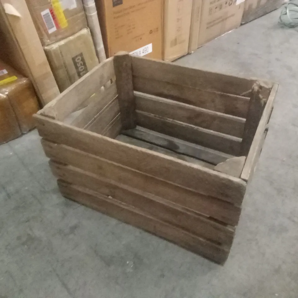 3 x BOXED WOODEN SWEET FRUITS APPLE CRATES (1 BOX)