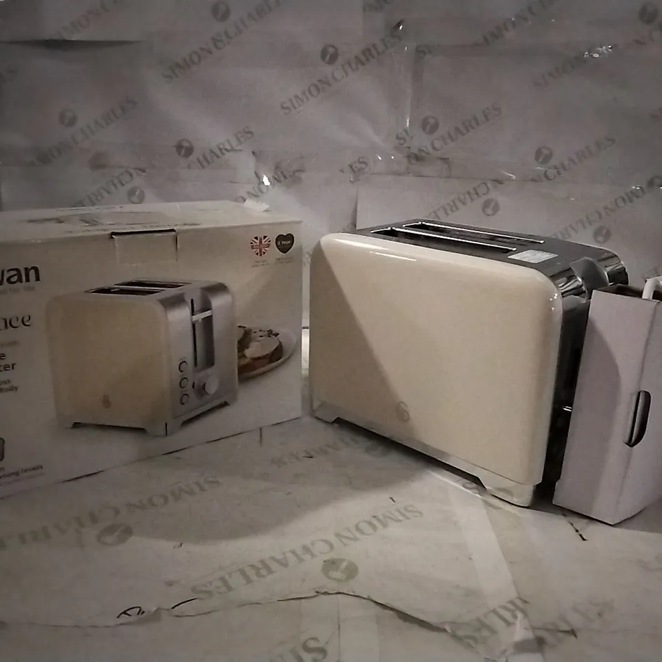 BOXED SWAN SOLACE VARIABLE WIDTH 2 SLICE TOASTER 