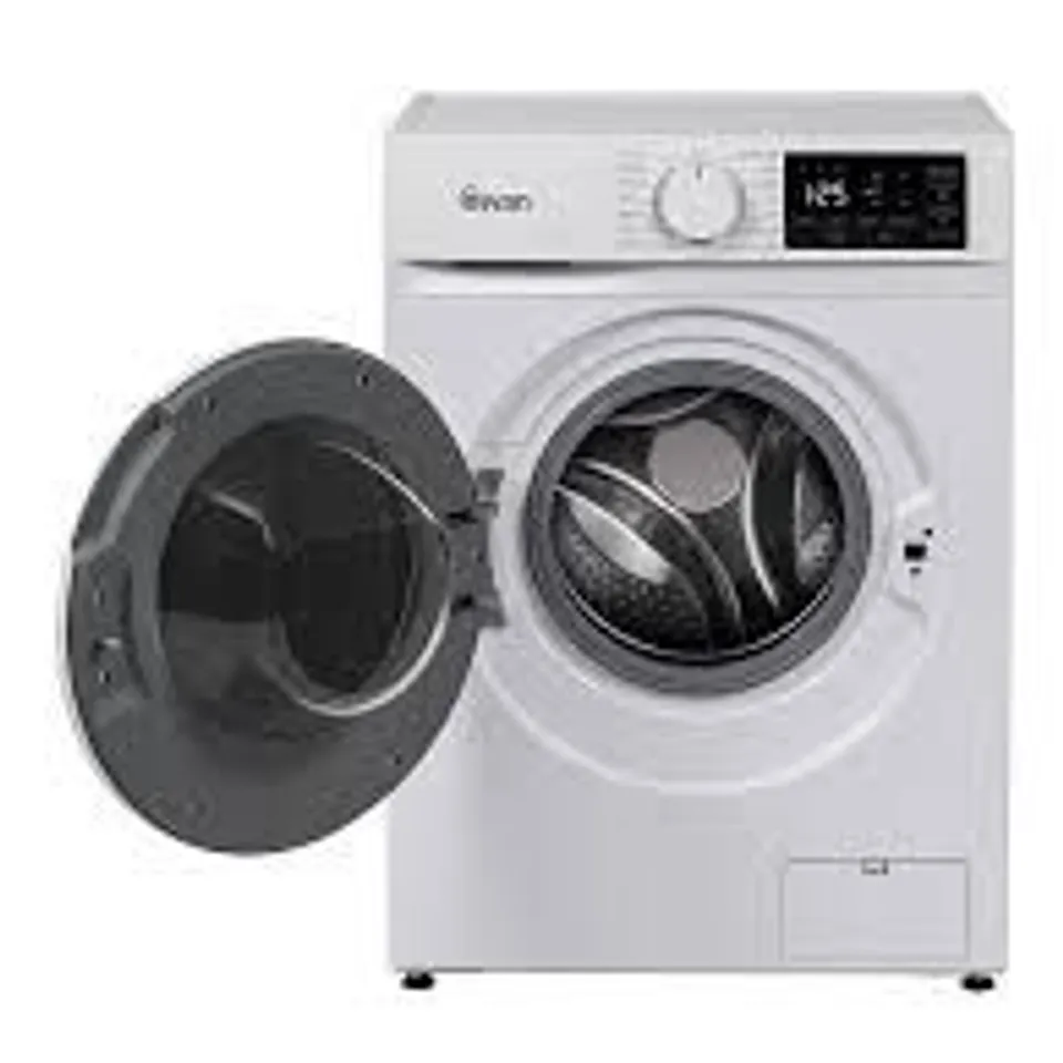 BOXED SWAN SW75120W 8KG LOAD, 1400 SPIN FREESTANDING WASHING MACHINE - WHITE