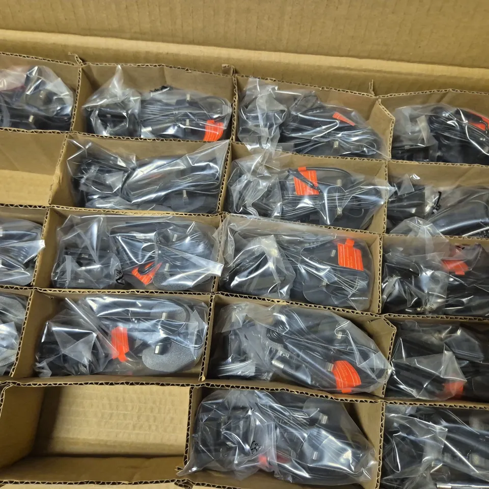 BOX OF APPROXIMATELY 50 ASSORTED SWITCHING ADAPTERS - ADS-12AE-12