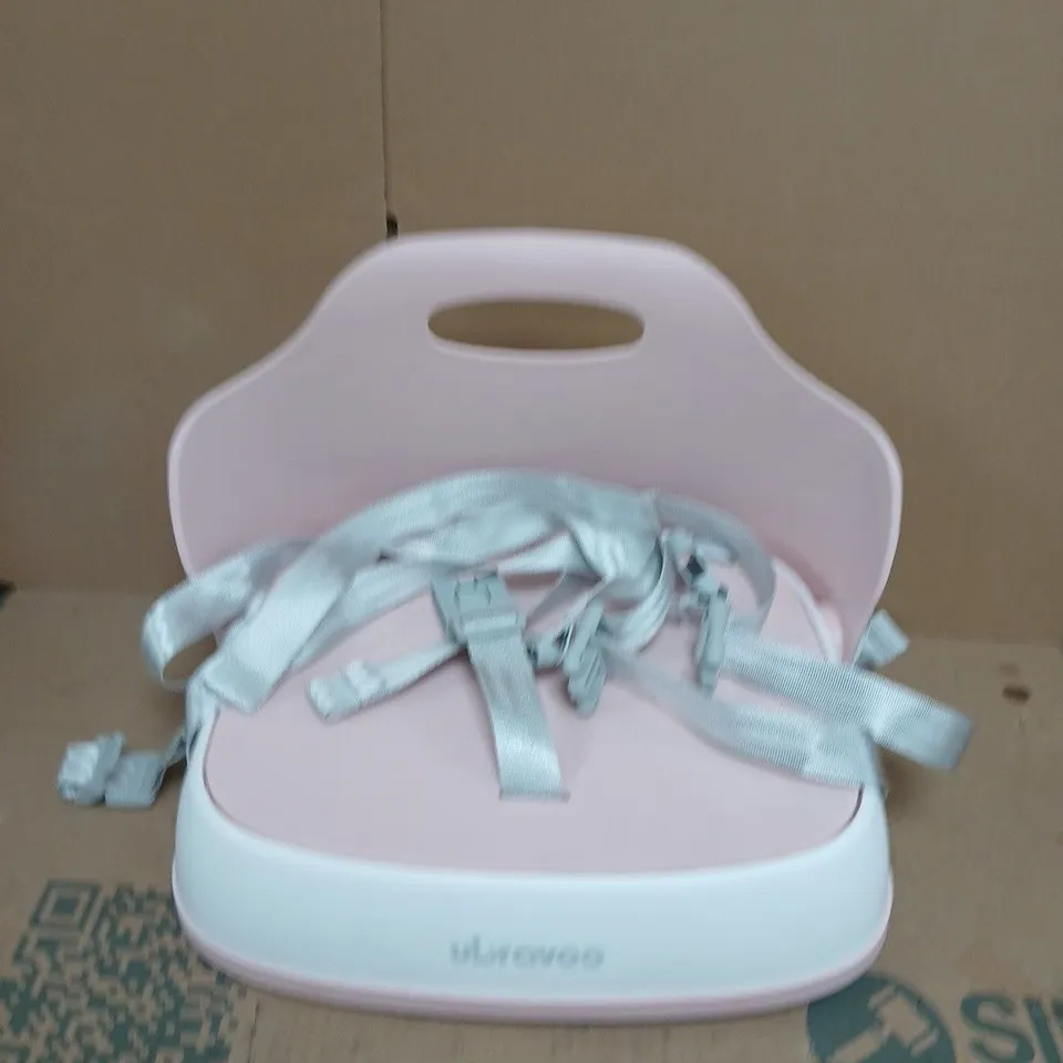 PINK BABY BOOSTER SEAT WITH HARNESS 