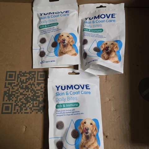 3 X YUMOVE SKIN & COAT CARE DAILY BITES POUCHES 
