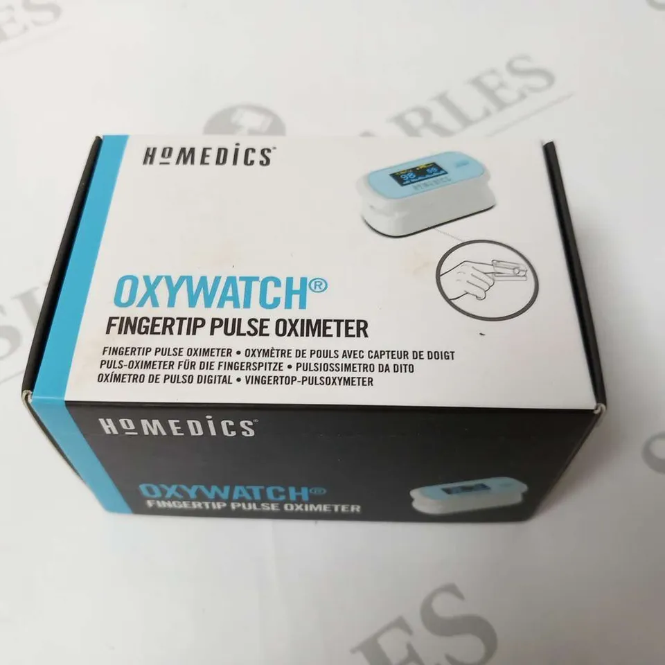 APPROXIMATELY 10 BOXED HOMEDICS OXYWATCH FINGERTIP PULSE OXIMETER
