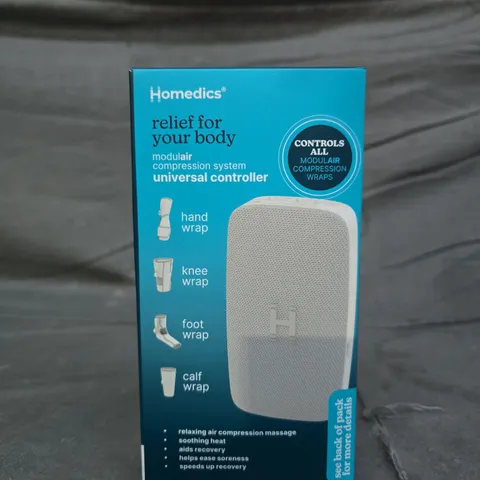 HOMEDICS RELIEF FOR YOUR BODY MODULAR COMPRESSION SYSTEM – UNIVERSAL CONTROLLER WITH HAND, KNEE, FOOT & CALF WRAPS (BOXED)