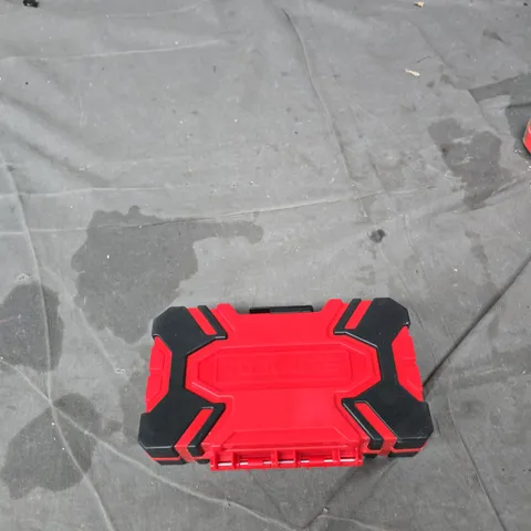 ASSORTED DRILL & SCREWDRIVER BIT SET IN RED CASE 