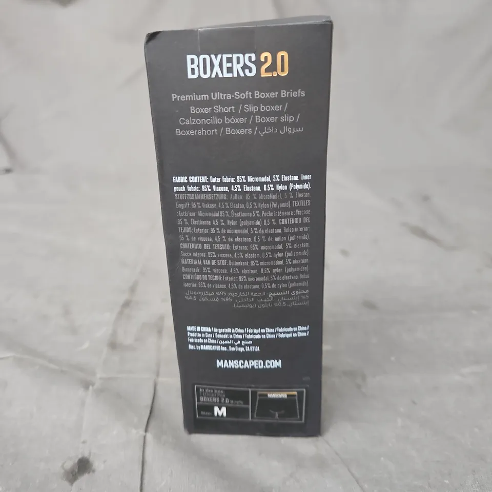 MANSCAPED BOXERS 2.0 PREMIUM ULTRA-SOFT BOXER BRIEFS – SIZE M