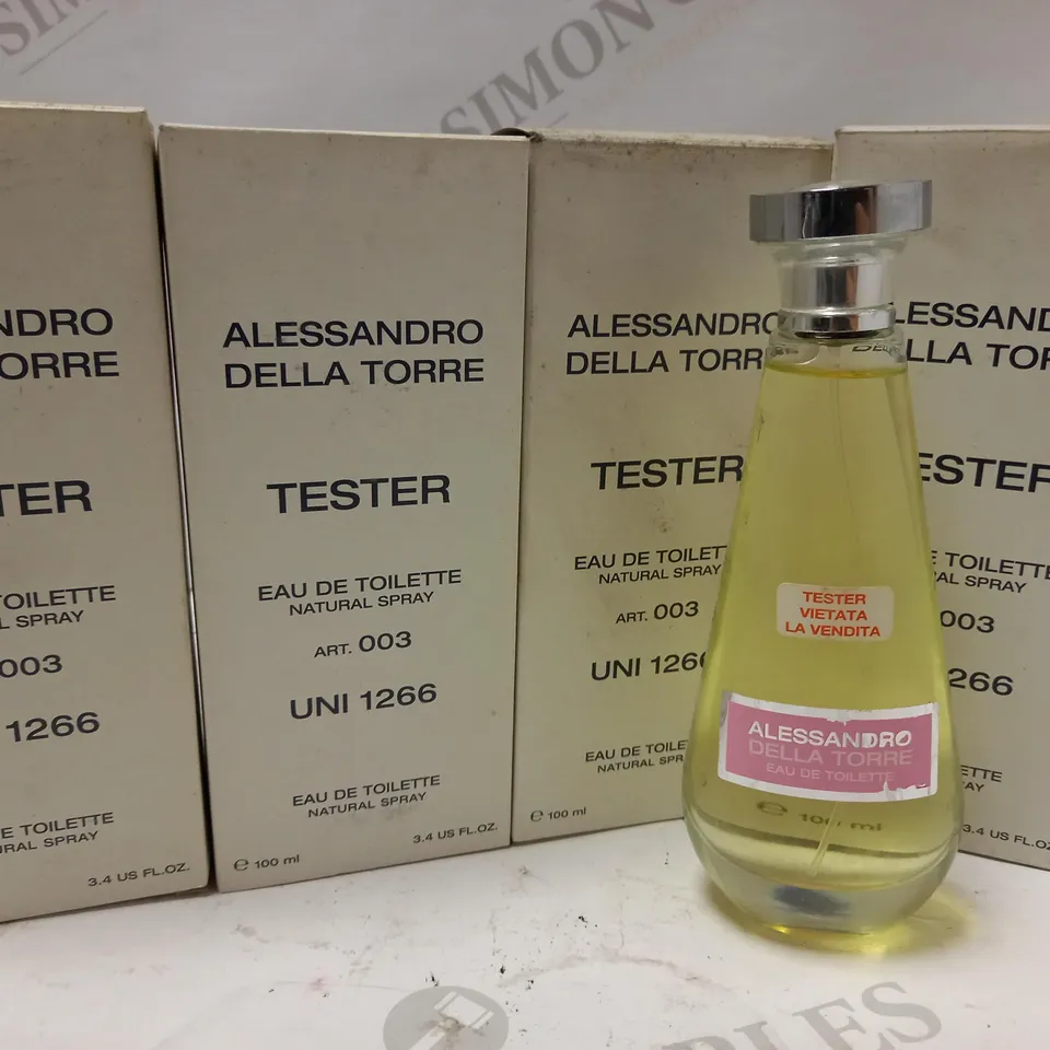 LOT OF APPROX 4 X 100ML ALESSANDRO DELLA TORRE EAU DE TOILETTE SPRAY TESTERS
