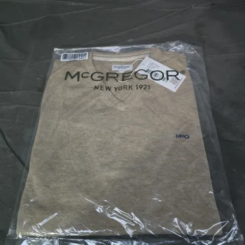 MCGREGOR V-NECK SWEATER – SIZE M, BEIGE