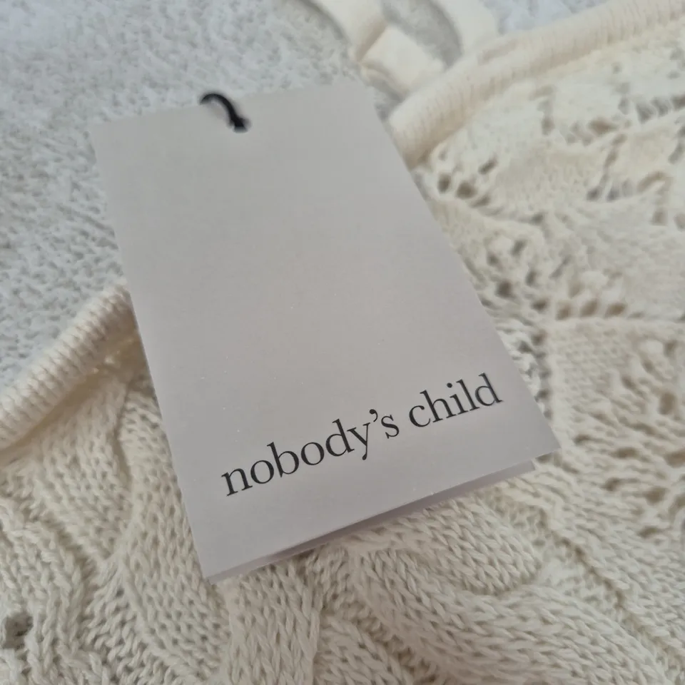 NOBODY'S CHILD KNITTED CREAM DRESS – UK XS (EU XS, US XS)