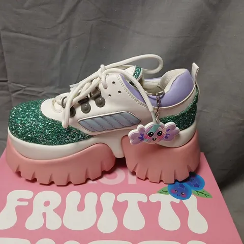KOI FRUITTI TUTTI CANDY CUDDLES SPARKLING TRAINERS – UK 4 – CANDY PASTEL MULTICOLOR