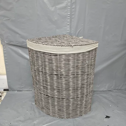 RATTAN LAUNDRY CORNER HAMPER
