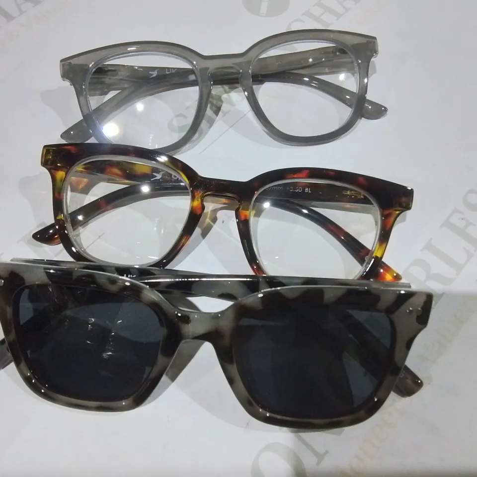 LOT OF 15 ASSORTED PAIRS OF SUN AND READING GLASSES
