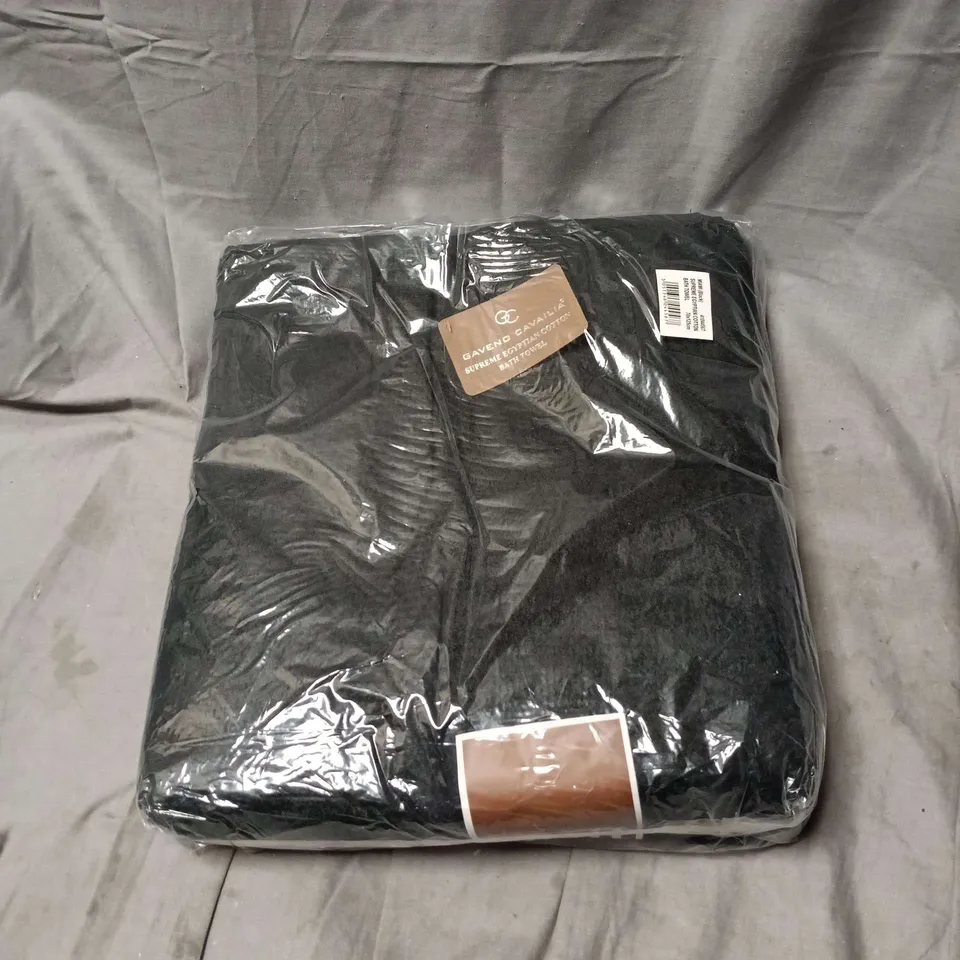 GAVENO CAVAILIA SUPREME EGYPTIAN COTTON BATH TOWEL BLACK 70 X 125CM