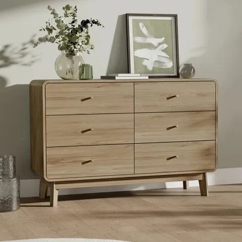 BOXED INGRID 6 DRAWER DRESSER (1 BOX)