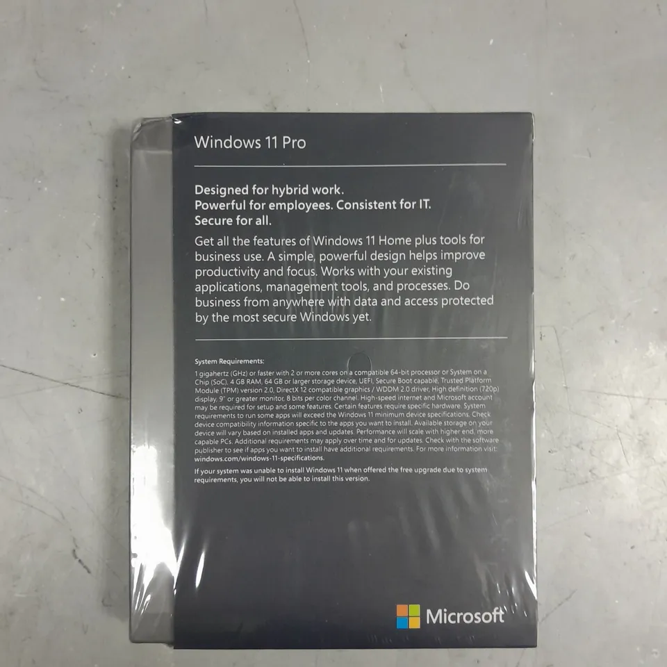 BOXED SEALED WINDOW 11 PRO 64 BIT OPERATING SYSTEM USB