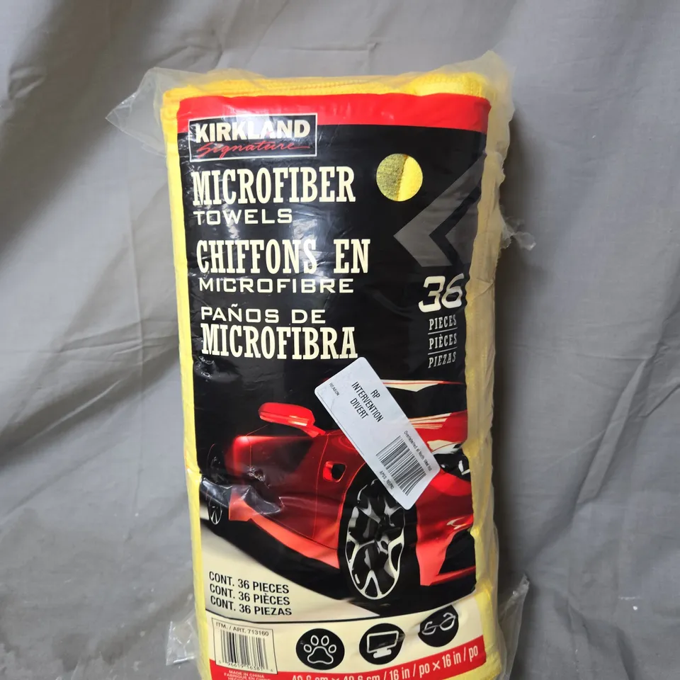 KIRKLAND SIGNATURE MICROFIBER TOWELS – 36 PACK (40.6 CM X 40.6 CM)