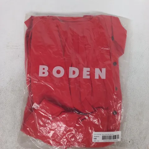 BAGGED BODEN ALEXA COTTON MIDI SHIRT DRESS IN RED SIZE 16R
