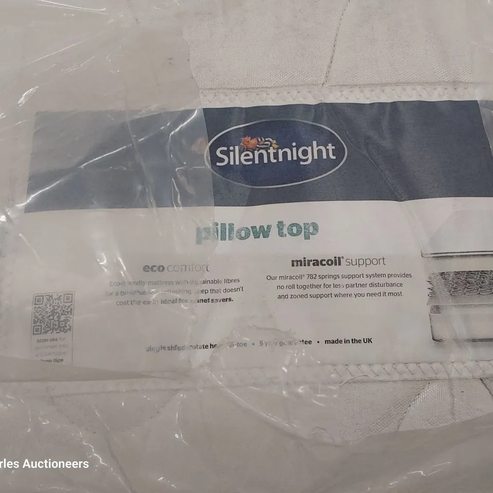 QUALITY BAGGED SILENTNIGHT 3' SINGLE PILLOWTOP MATTRESS 