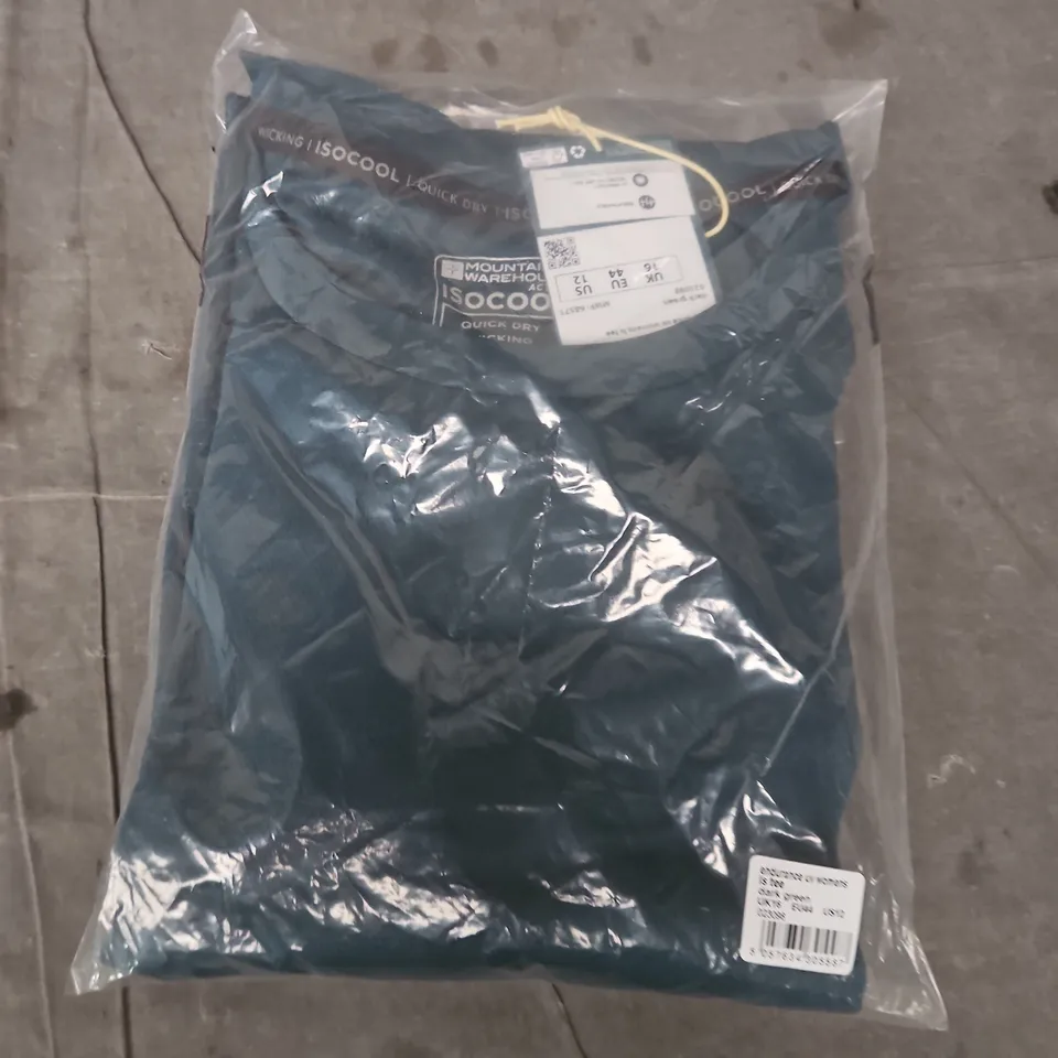 BAGGED MOUNTAIN WAREHOUSE ENDURANCE UV WOMEN'S TEE – DARK GREEN, UK16 (EU44 US12)