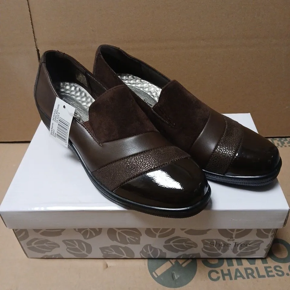 SHOE TREE COMFORT NERISSA DARK BROWN WOMEN'S SHOES - 6