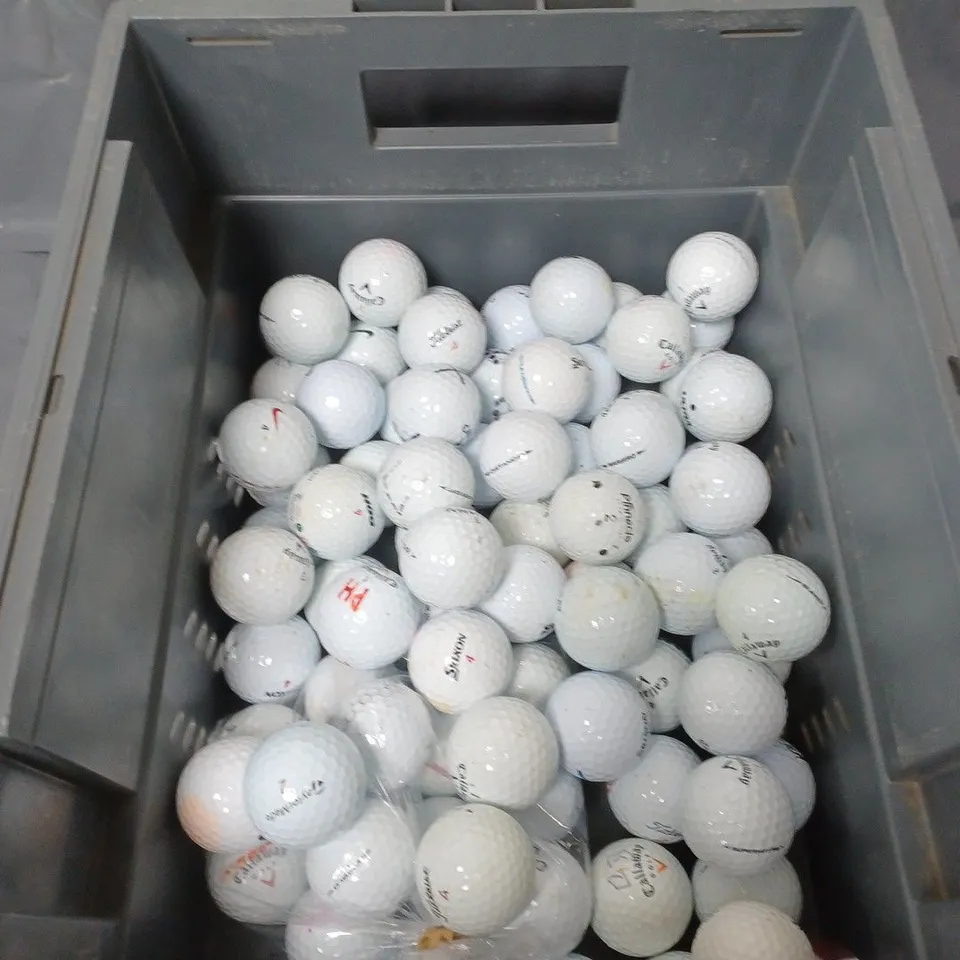 BOX OF APPROXIMATELY 30 ASSORTED GOLF BALLS VARIOUS BRANDS