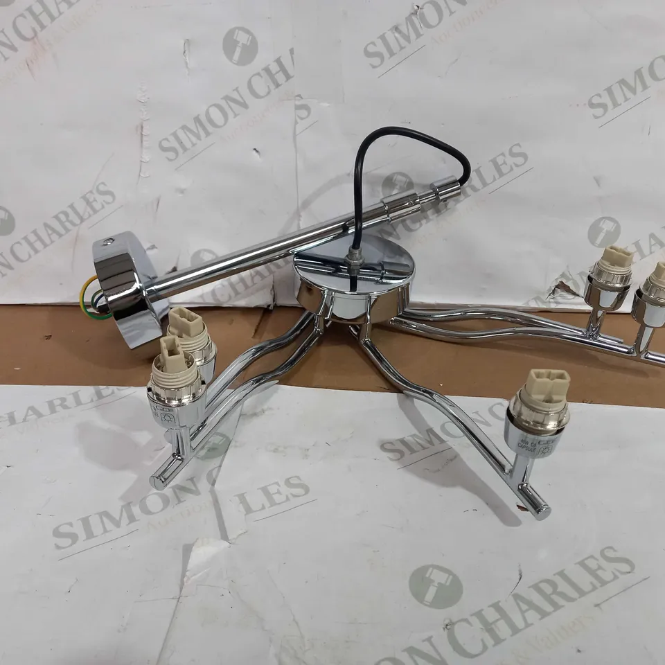 CHROME 4 PRONGED CEILING LIGHT