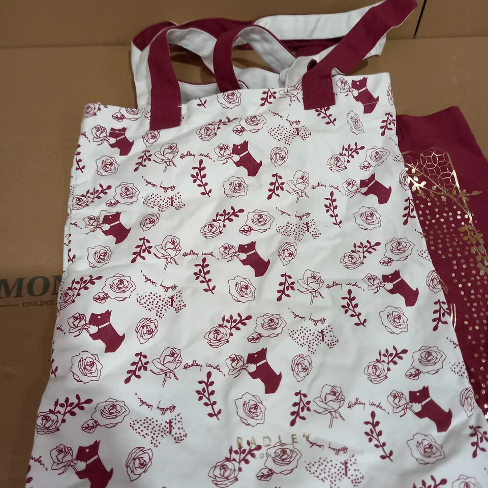 RADLEY CANVAS TOTES DUO WITH INTERNAL ZIP POCKET - MAROON