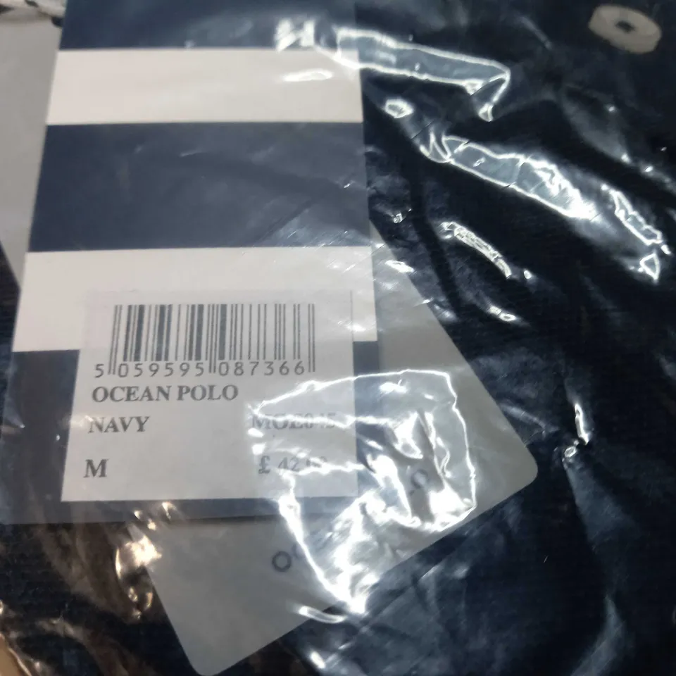PACKAGED CREW CLOTHING COMPANY NAVY POLO TOP - MEDIUM