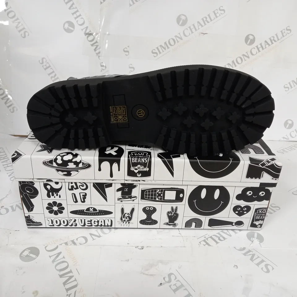 BOXED KOI FOOTWEAR THE STATEMENT ANIMAL FREE MENS MILITARY BOOTS SIZE 11