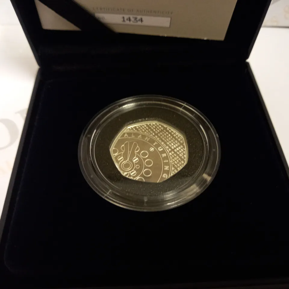 2022 50P ALAN TURING SILVER PROOF COIN COLLECTABLE
