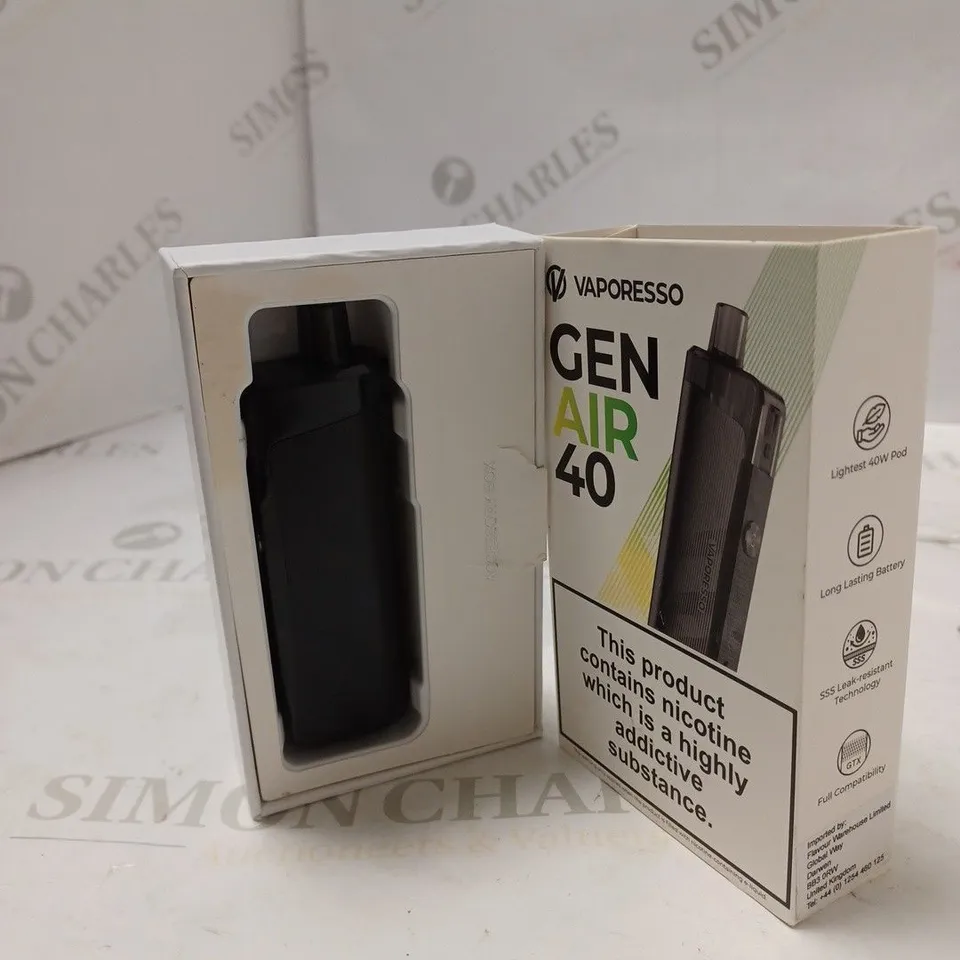 BOXED VAPORESSO GEN AIR 40 - DARK BLACK. 