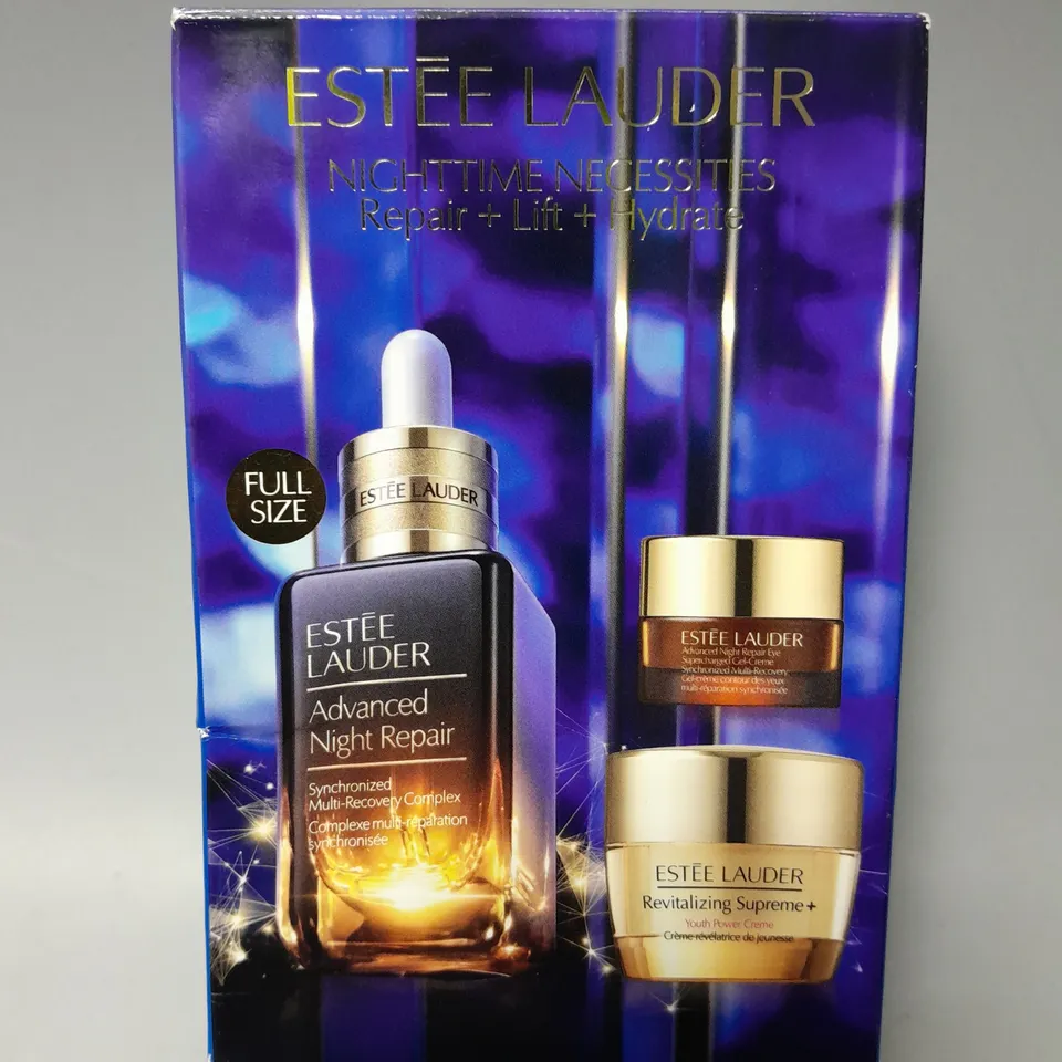 BOXED ESTEE LAUDER NIGHTTIME NECESSITIES 3-PIECE SET