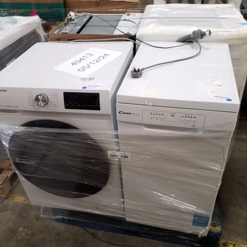 PALLET OF APPROXIMATELY 4 UNPROCESSED RAW RETURN WHITE GOODS TO INCLUDE;