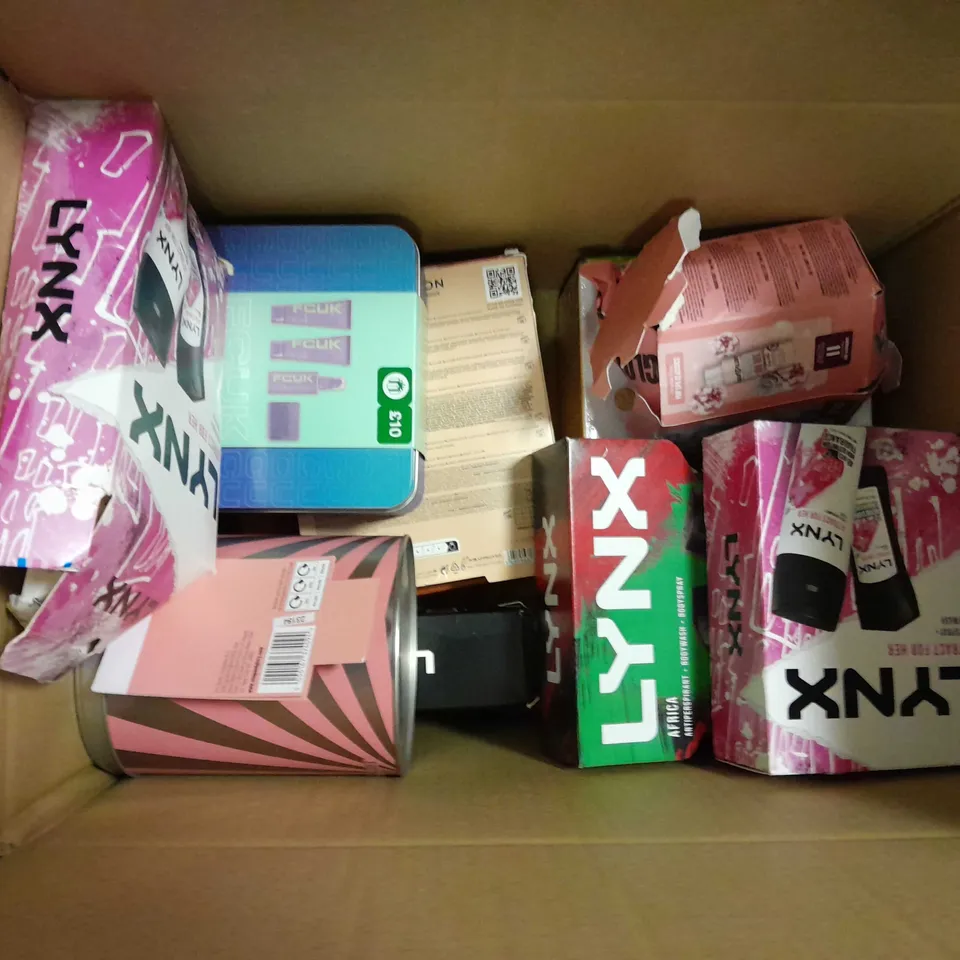 APPROXIMATELY 10 FRAGRANCE AND COSMETIC BOXSETS TO INCLUDE LYNX GOLD, BRUT EXCLUSIVE GIFT SET, SANCTUARY SPA THE COUNTS CAPSULE, ETC