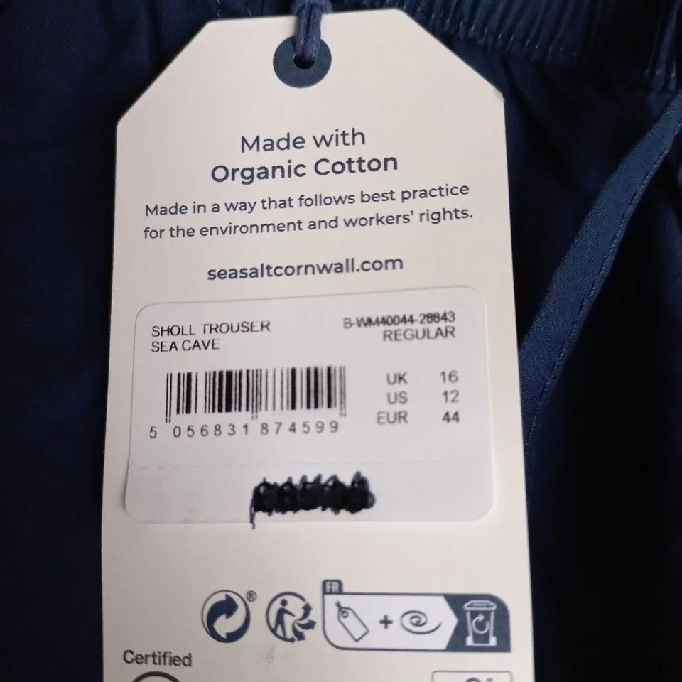 SEASALT CORNWALL SHOLL TROUSERS – SEA CAVE NAVY, WOMEN'S 7/8 LENGTH, UK 16