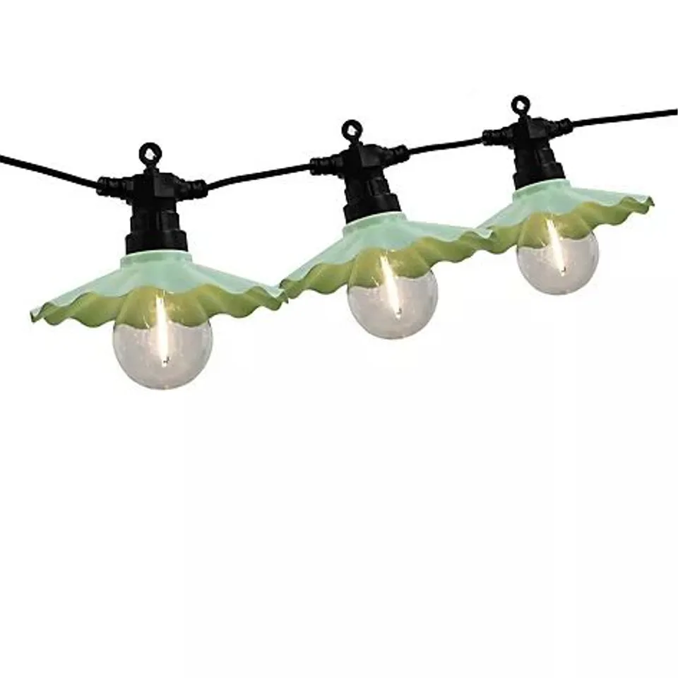 GARDEN STORIES SORBET COLLECTION MAINS OPERATED FLUTED 8 BULB STRING LIGHTS