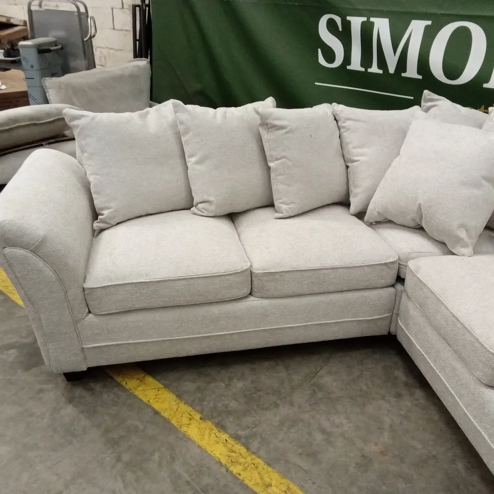 DURY CHUNKY WEAVE SCATTERBACK CORNER GROUP SOFA - NATURAL RRP £1349