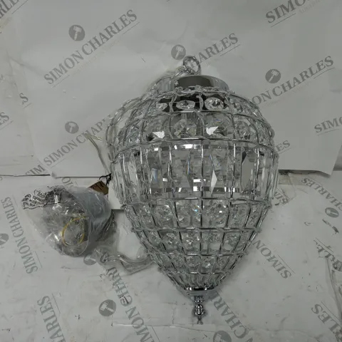 HOME CIMIC DEAN 1LIGHT CRYSTAL PENDANT, CHROME