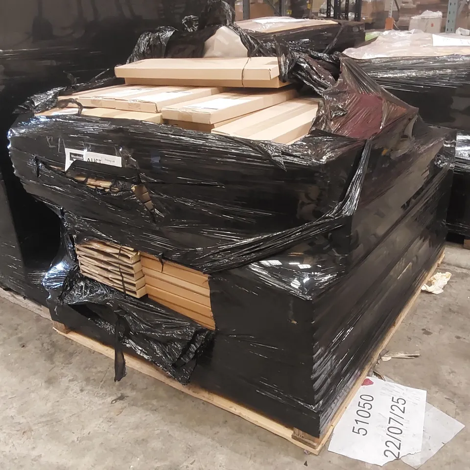 PALLET CONTAINING A LARGE QUANTITY OF BATHROOM FURNITURE PANELS