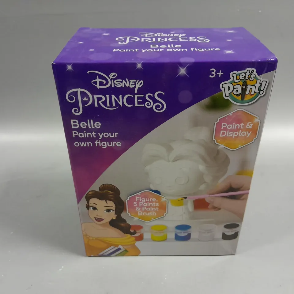 6 BOXED DISNEY PRINCESS PAINT YOUR OWN FIGURES (2 BELLE, 2 RAPUNZEL, 2 SNOW WHITE)