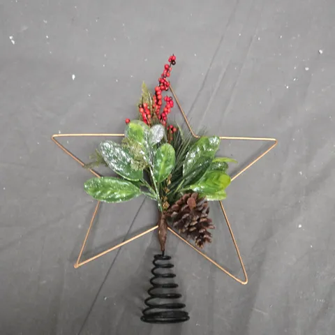 STAR WITH FOLIAGE CHRISTMAS TREE TOPPER