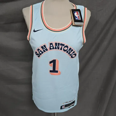 NIKE NBA AUTHENTICS DRI-FIT BASKETBALL JERSEY IN LIGHT BLUE MULTI SIZE S