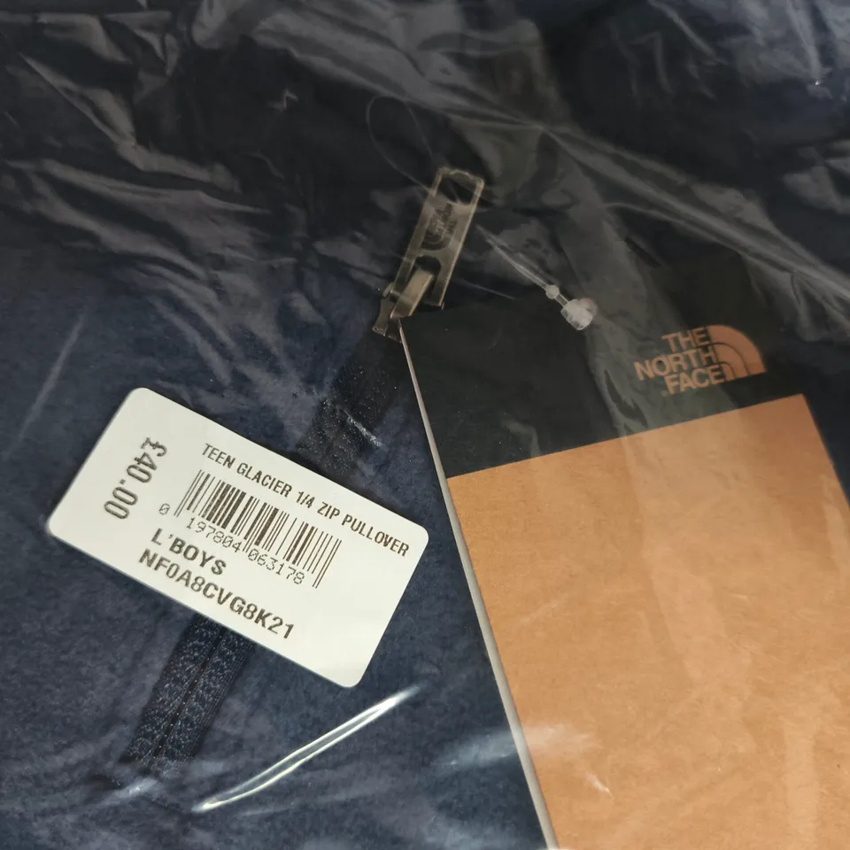 THE NORTH FACE TEEN GLACIER 14 ZIP PULLOVER – NAVY, UK SIZE 14