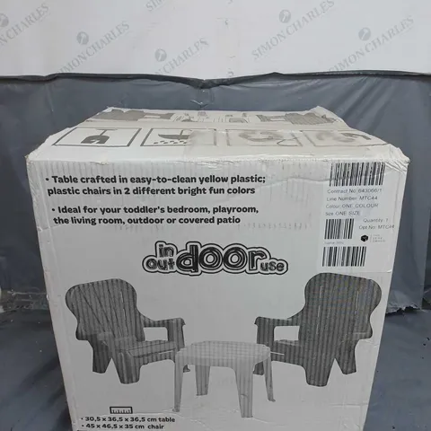 BOXED DOLU TABLE & 2 CHAIRS SET 