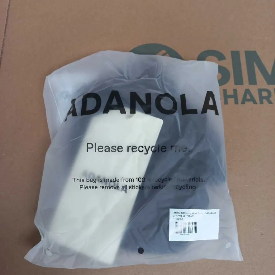 ADANOLA SOFT MODAL SKINNY STRAP CAMI - COFFEE BEAN, XXL