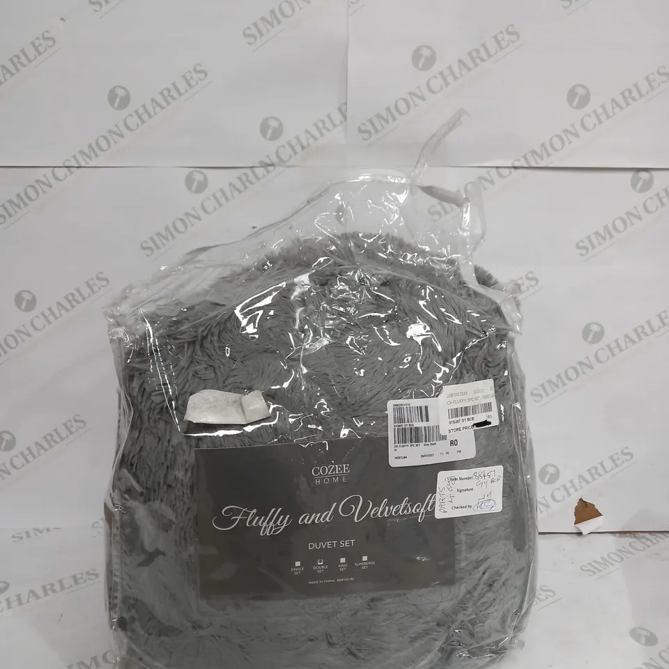 COZEE HOME FLUFFY DUVET SET - DOUBLE